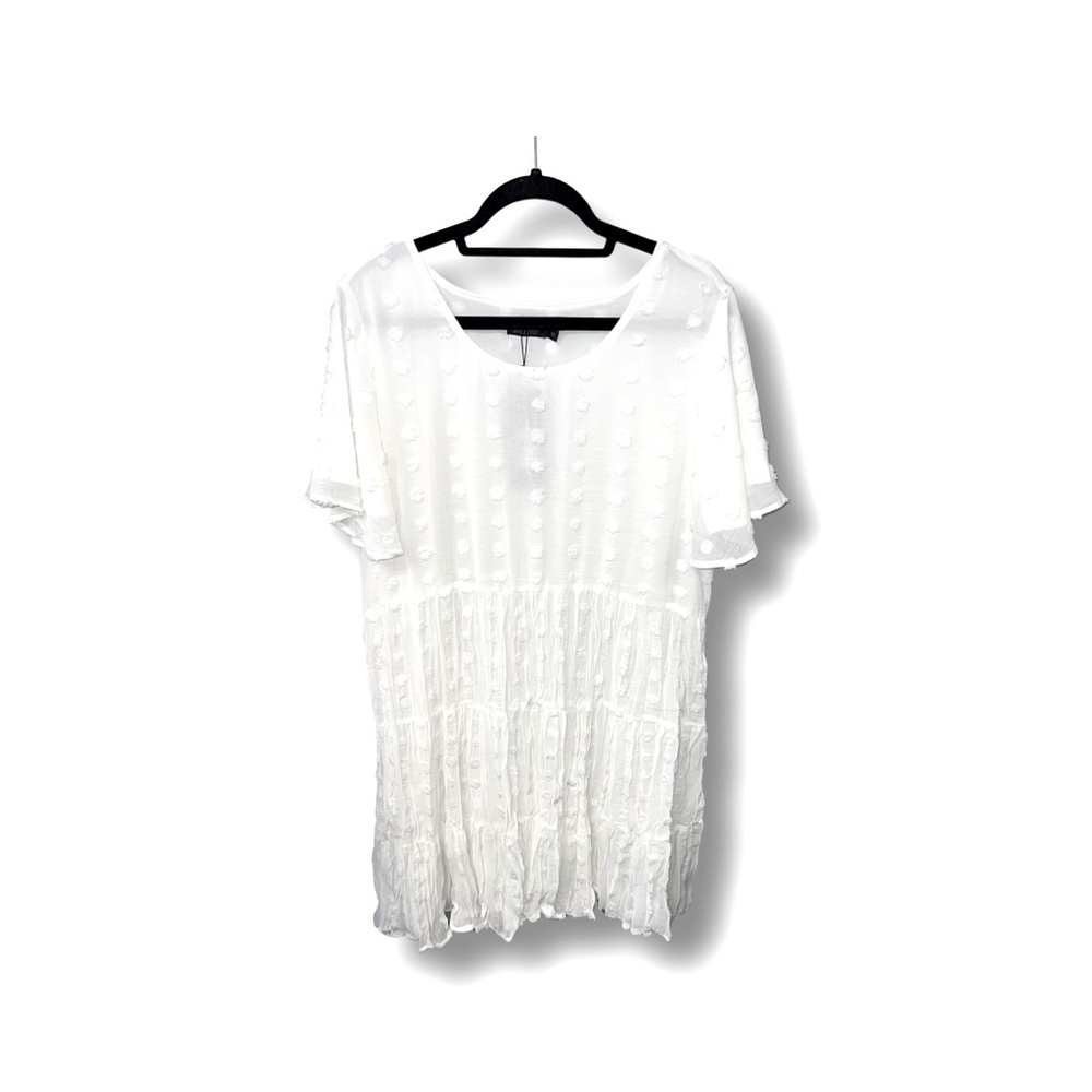 White Swiss Dot Dress